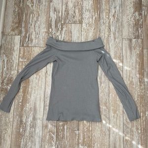 Long sleeve off the shoulder sweater